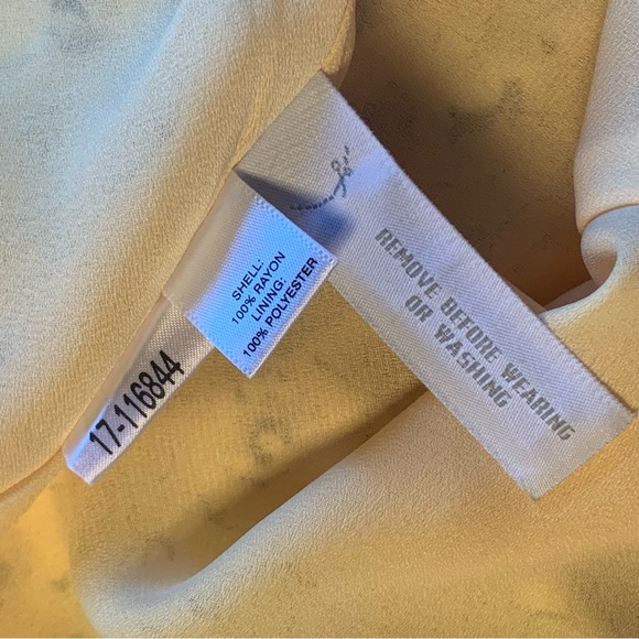 Women’s 0 ANN TAYLOR LOFT Yellow Floral Sleeveless V-Neck Lined Spring Dress EXC - Picture 12 of 13